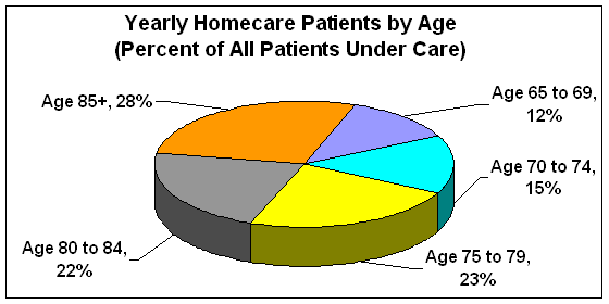 Yearly HomeCare Patients by Age